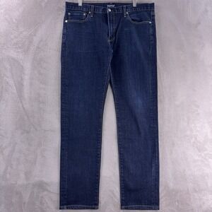 S.M.N Denim Jeans Mens Size 36x29 Blue Dark Wash The Finn Tapered Slim Stretch